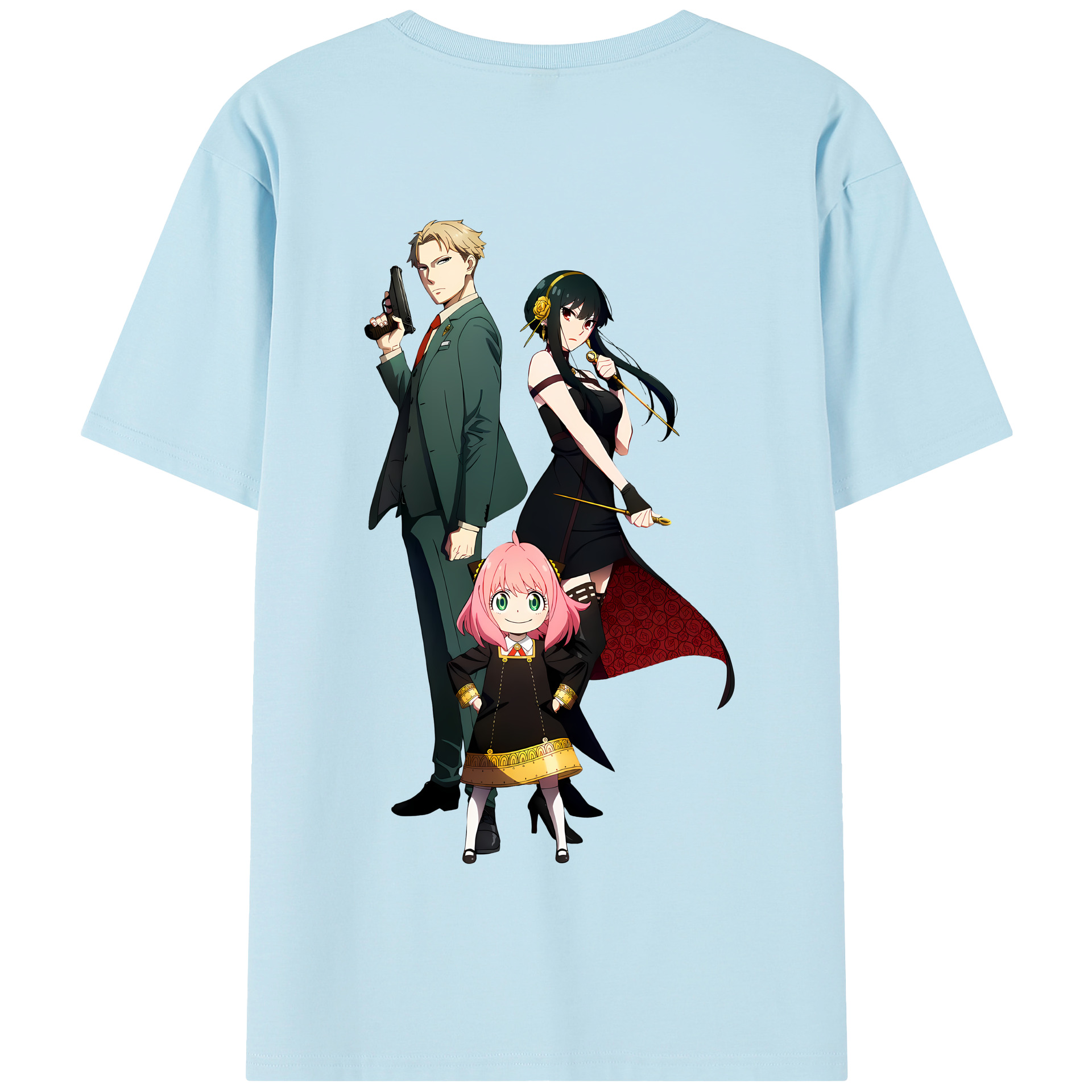 （画像用） SPY×FAMILY间谍家家酒 綿100％半袖Tシャツ（背面プリント）